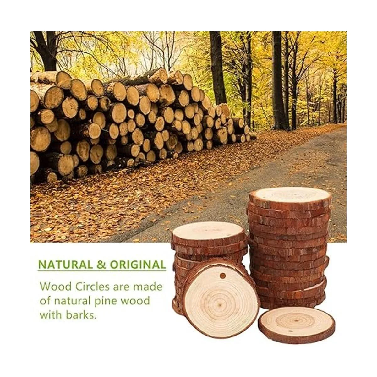 TICIOSH Juego de 50 piezas de cortes madera natural de_4