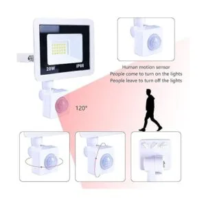 MIWAT Luz de inundación LED con sensor de movimiento de 20_2