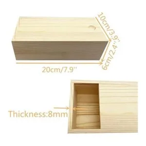 LONG TAO 2 cajas de madera sin terminar de 7.9 x 3.9 x 2.4_2