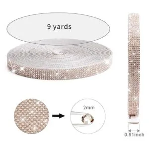 Tiras de diamantes de imitación autoadhesivas de 9 yardas_5
