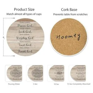 Hoomey Posavasos para bebidas con versículos de la Biblia_6