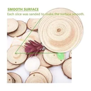 TICIOSH Juego de 50 piezas de cortes madera natural de_6