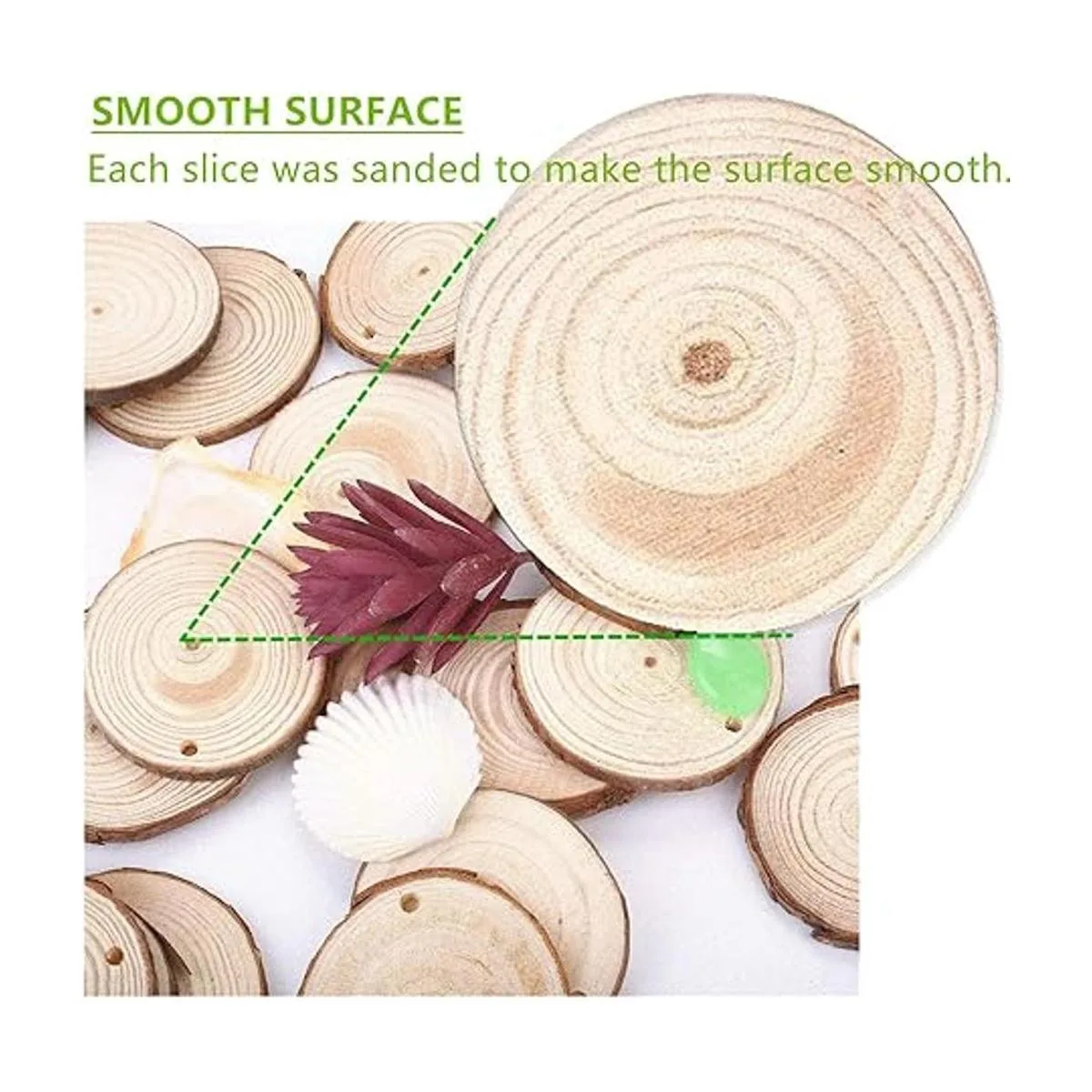 TICIOSH Juego de 50 piezas de cortes madera natural de_6