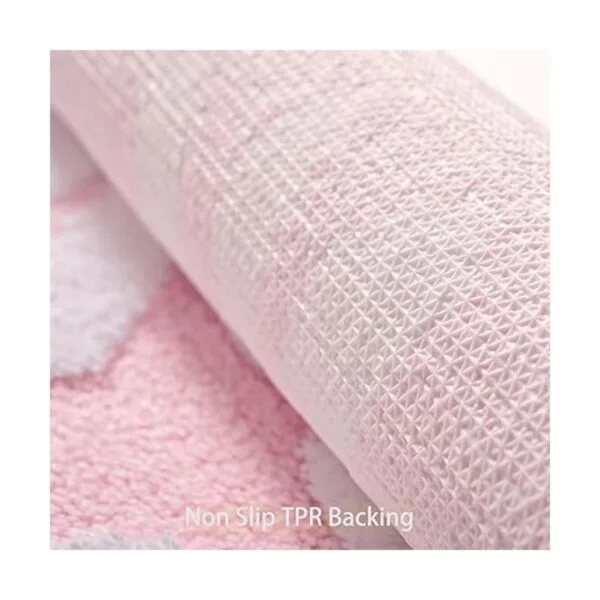 Alfombra de baño rosa con margaritas alfombra de baño_3