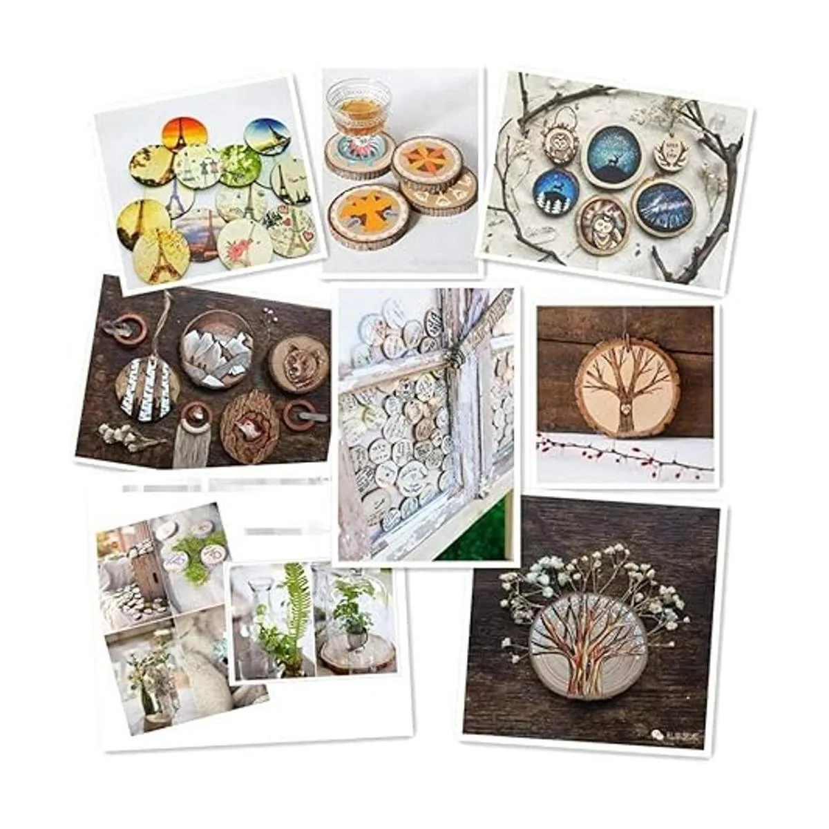 TICIOSH Juego de 50 piezas de cortes madera natural de_3