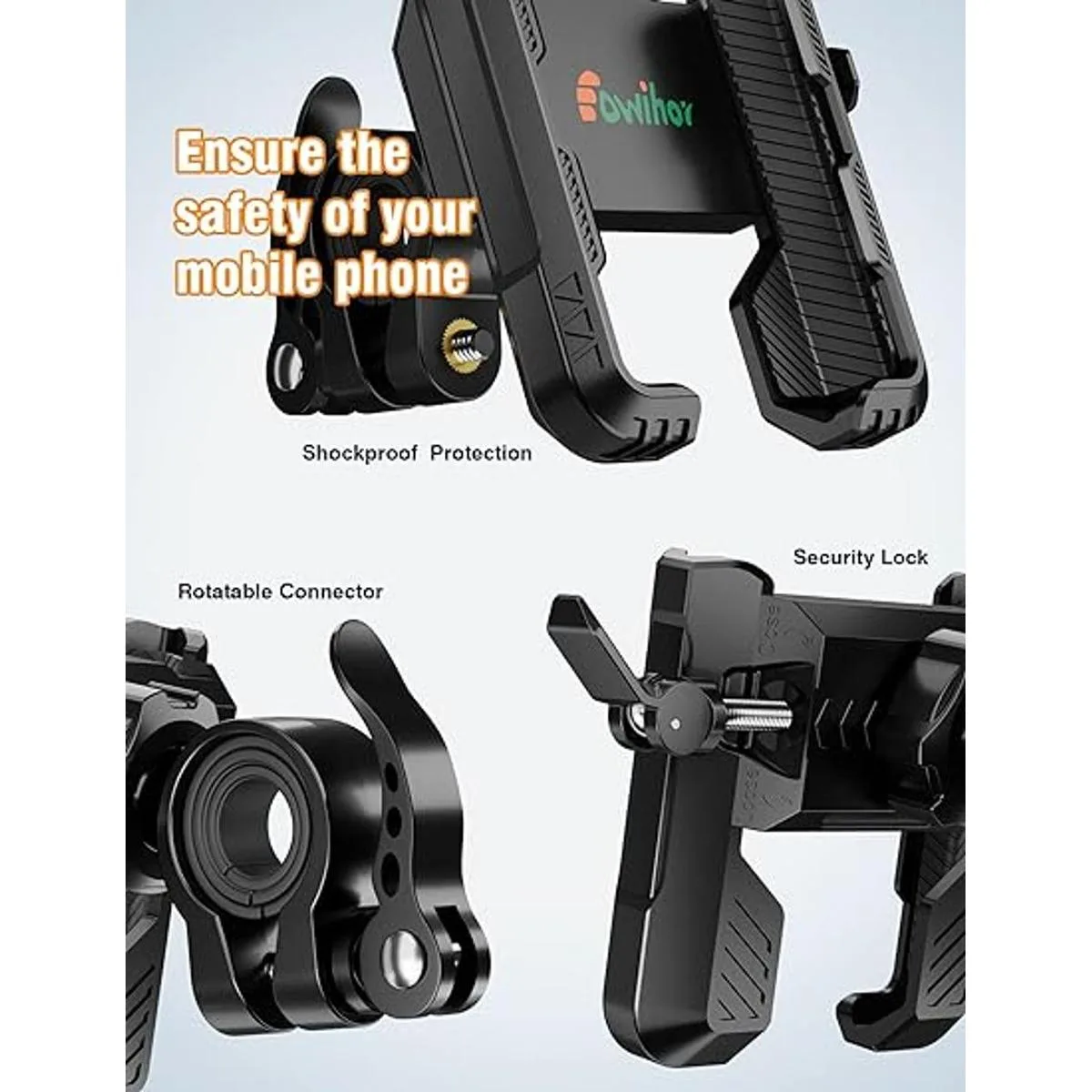 Eowihor Soporte para teléfono de bicicleta para bicicletas_2