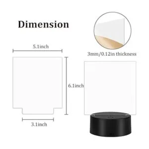 Juego de 2 luces LED de noche 3D con lámina acrílica_6