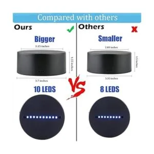 Juego de 2 luces LED de noche 3D con lámina acrílica_2