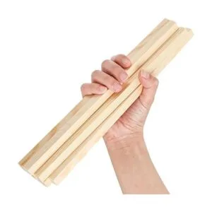 Elsjoy Paquete de 50 varillas cuadradas de madera de pino_3