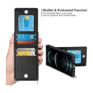 Vofolen Funda tipo cartera para iPhone 13 Pro con cordón_5