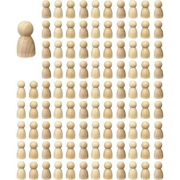 100 piezas de muñecas de madera sin terminar figuras_1