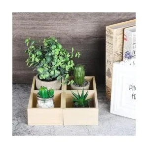 Aodaer Caja de madera de 10 piezas sin terminar pequeña_6