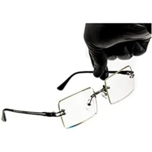 Gafas de hip hop de lujo con marco cuadrado plateado para_1