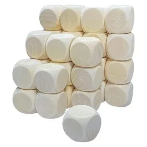 Paquete de 100 dados de madera sin terminar cubos pequeños_2