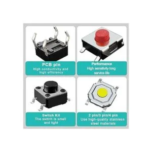 DaFuRui Kit surtido de interruptor táctil SMD de 250_4