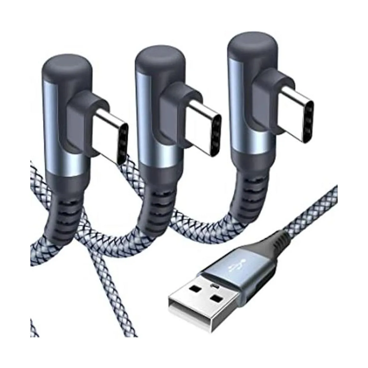 Cable USB C en ángulo recto 3 unidades 10 pies 6.6_1