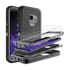 HONGAMY Funda para Galaxy S9 con protector de pantalla de_1