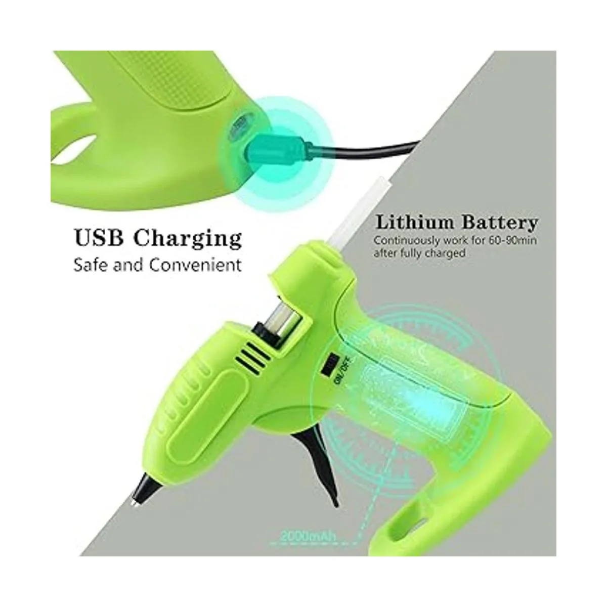 Pistola de pegamento inalámbrica de pegamento_4