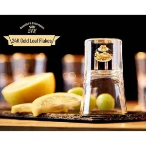 DUJUST Vasos de chupito 1.5 oz juego de vidrio de_2