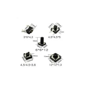 DaFuRui Kit surtido de interruptor táctil SMD de 250_3