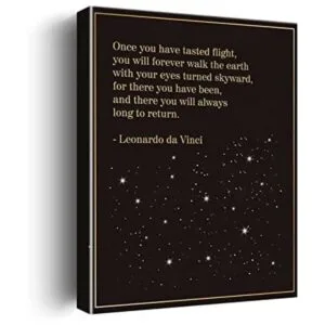 Arte de pared con cita inspiradora de piloto lienzo_1