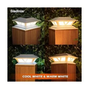 Siedinlar Luces solares para postes al aire libre 2 modos_3