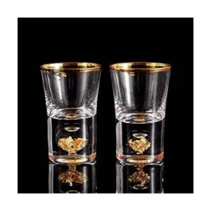 DUJUST Vasos de chupito 1.5 oz juego de vidrio de_1