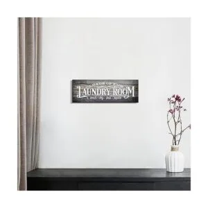Kas Home Lienzo de pared vintage para lavandería diseño_3