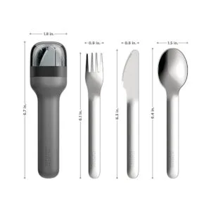 ZOKU Juego de utensilios de bolsillo carbón tenedor_4