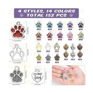 152 piezas de 4 estilos con estampado de pata de perro_2