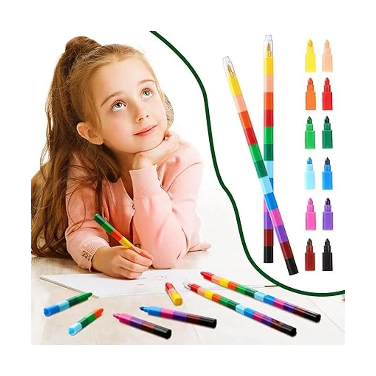 Crayones apilables apilables apilables para suministros de_4