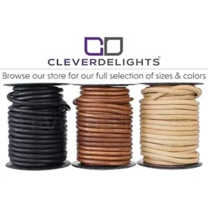 CleverDelights Cordón de cuero genuino 14 pulgadas_2