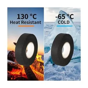 Viaky Paquete de 8 cintas eléctricas negras de tela_3