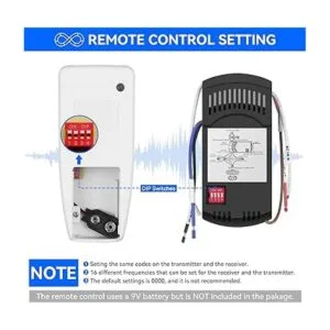 FEKOTS Ventilador de techo con control remoto FAN53T de_4