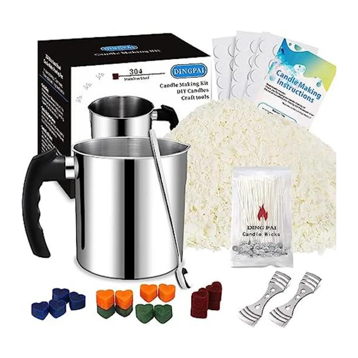 DINGPAI Suministros para hacer velas juego completo de_1
