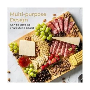 SMIRLY Tabla de cortar de bambú grande para cocina tabla_3