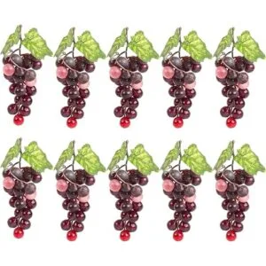 Decoración de uvas artificiales de frutas falsas redondas_1