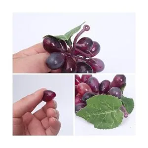 Decoración de uvas artificiales de frutas falsas redondas_4