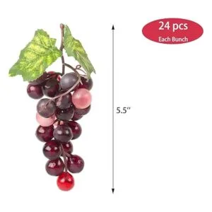 Decoración de uvas artificiales de frutas falsas redondas_2