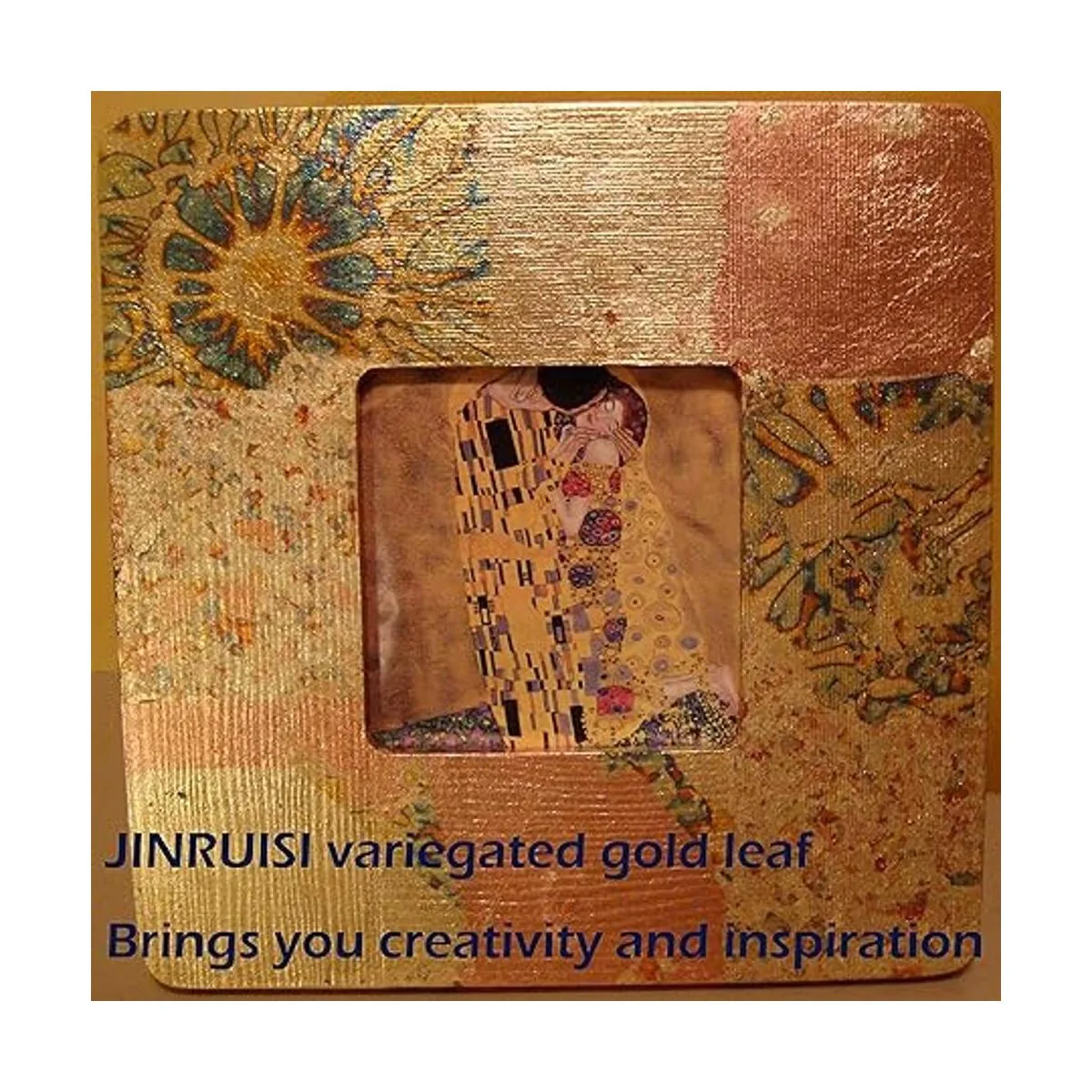 JINRUISI Hoja de lámina dorada abigarrada 50 hojas_7