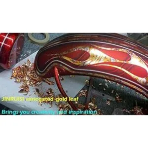 JINRUISI Hoja de lámina dorada abigarrada 50 hojas_6