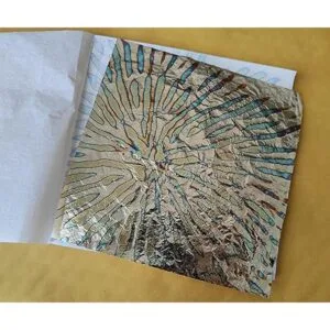 JINRUISI Hoja de lámina dorada abigarrada 50 hojas_4