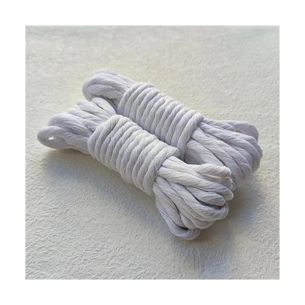 CAQUBO Cordón de macramé de algodón de una sola hebra de_7