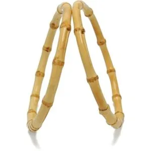 Miuco Juego de 4 asas redondas de bambú hechas a mano_2