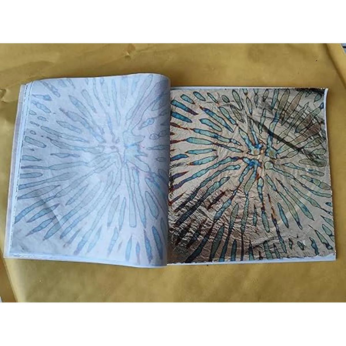 JINRUISI Hoja de lámina dorada abigarrada 50 hojas_3