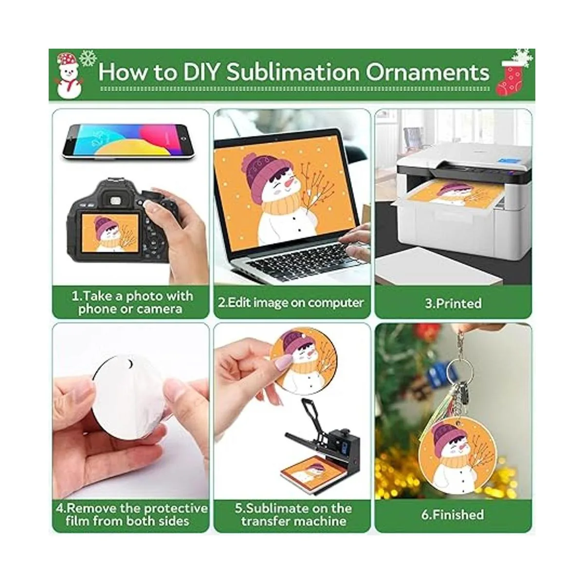 Adornos de sublimación de 3 pulgadas 30 piezas redondas_6