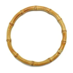 Miuco Juego de 4 asas redondas de bambú hechas a mano_5