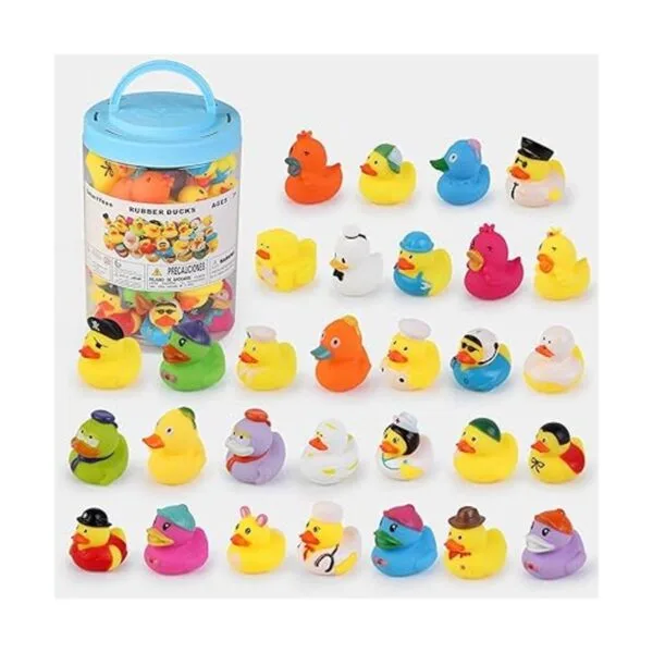 SmartYeen 30 juguetes de baño de patos de goma para niños_2