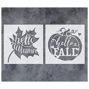 GSS Designs Hello Fall Plantilla para pared diseño de_1
