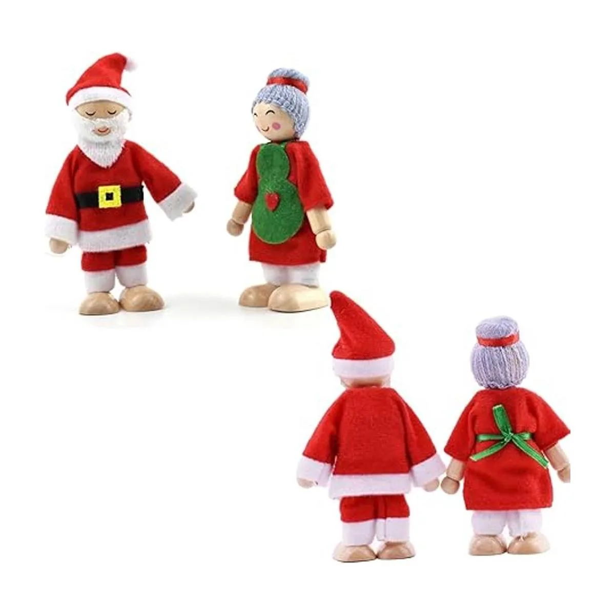 Casa de muñecas de madera para personas de 7 figuras_2